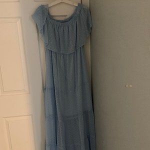 Amazon Dusty Blue Puffy Dress